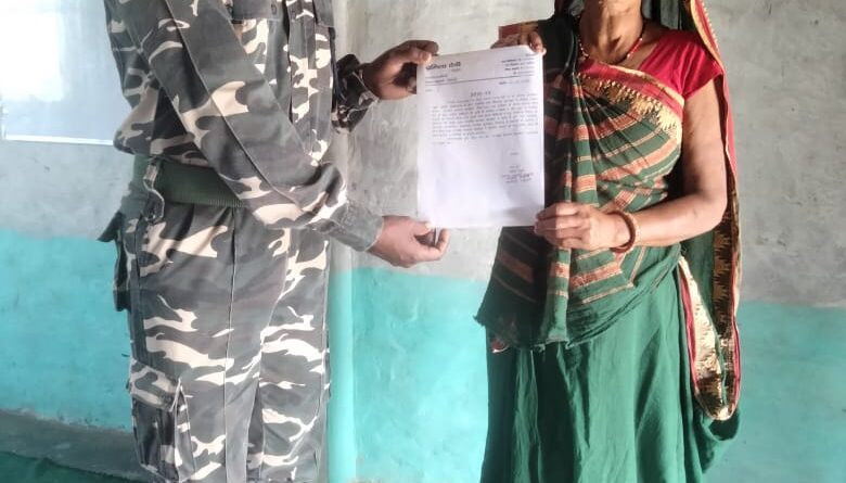 IMG 20220308 WA0079 सफल सिविक एक्शन कार्यक्रम के लिए प्रमुख ने कैम्प प्रभारी को दिया प्रशस्तिपत्र