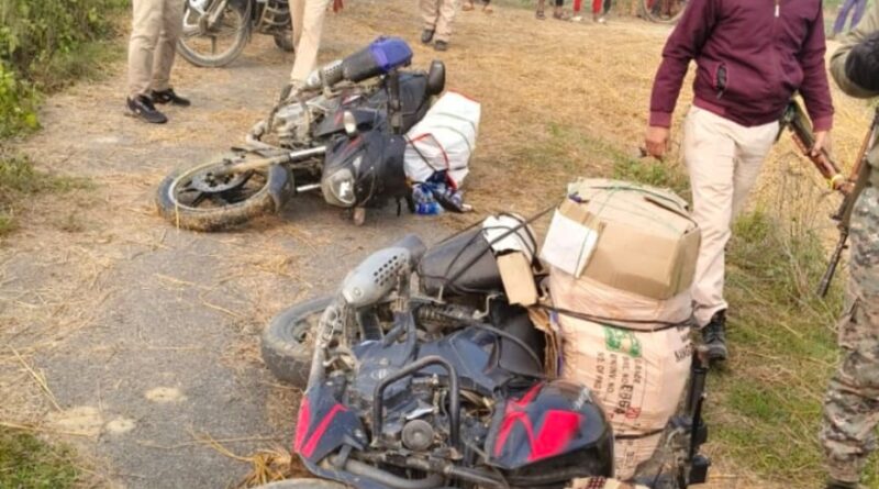 IMG 20250212 WA0010 दो मोटर साइकिल पर 133 लीटर नेपाली देसी एवं अंग्रेजी शराब बरामद