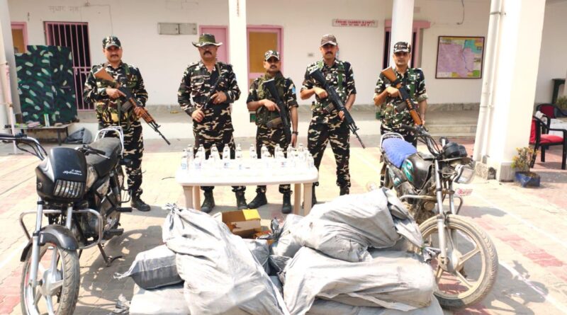 IMG 20250406 WA0004 SSB ने 414 लीटर शराब जब्त तस्कर फरार