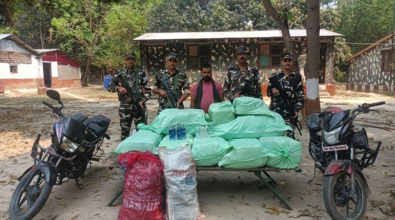 IMG 20250407 WA0006 भारत-नेपाल सीमा पर 48वीं वाहिनी सशस्त्र सीमा बल द्वारा शराब तस्करी की बड़ी कार्रवाई, तस्कर गिरफ्तार