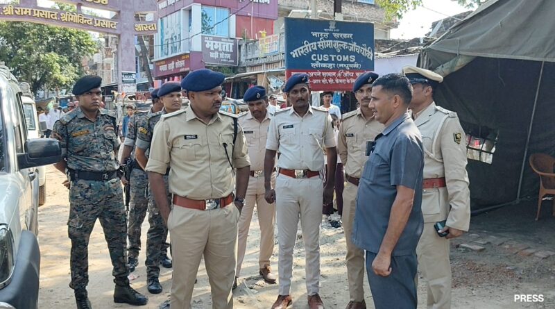 IMG 20250606 WA0004 भारत-नेपाल सीमा सुरक्षा को लेकर पुलिस अधीक्षक का दौरा, लौकहा थाने का औचक निरीक्षण