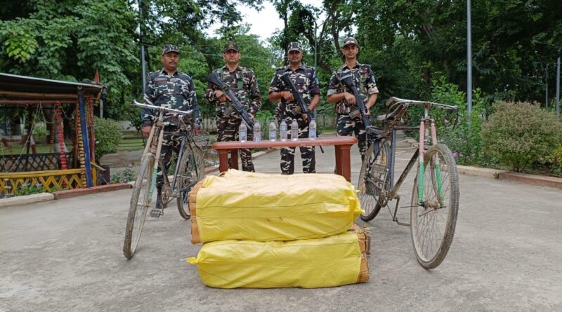 IMG 20250620 WA0002 इतना बड़ा बोरी में शराब फिरभी तस्कर फरार , शराब और साइकिल जब्त