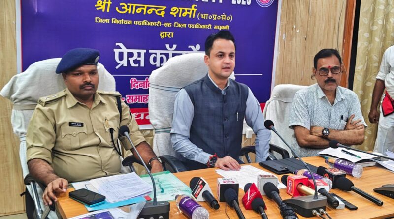 IMG 20251023 WA0011 अभ्यर्थिता वापसी के अवसर पर जिला निर्वाचन पदाधिकारी एवं पुलिस अधीक्षक द्वारा संयुक्त प्रेस सम्मेलन