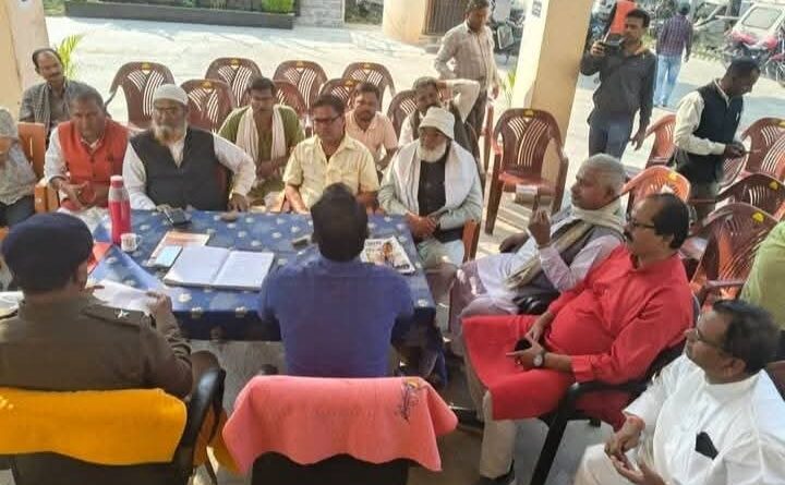 जयनगर थाने में होली पर्व को लेकर शांति समिति की बैठक