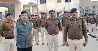 जयनगर थाना पुलिस ने होलिका दहन पूर्व निकाली फ्लैग मार्च