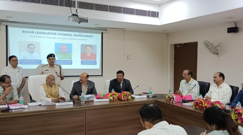 तेलंगाना विधानमंडल के प्रतिनिधिमंडल का बिहार विधान परिषद् का दौरा