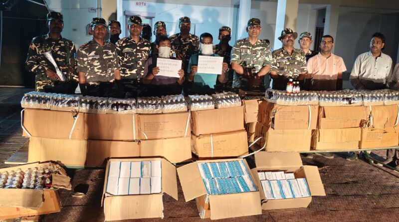 SSB ने संयुक्त कार्रवाई में भारी मात्रा में प्रतिबंधित कफ सिरप एवं ट्रामाडोल कैप्सूल बरामद एक  गिरफ्तार