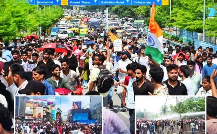 छात्र प्रदर्शन में हिंसा के बाद पुलिस की बड़ी कार्रवाई 500 अज्ञात पर FIR 40+ हिरासत में