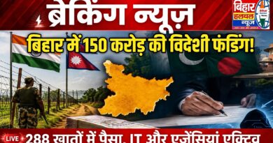 बिहार में 150 करोड़ की विदेशी फंडिंग का सनसनीखेज खुलासा पाकिस्तान-बांग्लादेश से 288 खातों में पैसा खुफिया अलर्ट के बाद IT और एजेंसियां एक्टिव