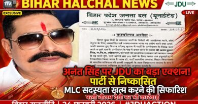 अनंत सिंह पर JDU की बड़ी कार्रवाई पार्टी से निष्कासित MLC सदस्यता खत्म करने की सिफारिश