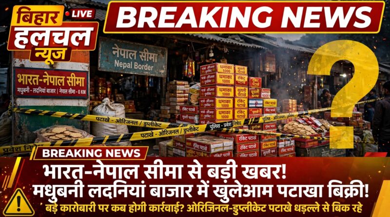लदनियां बाजार में आखिर कब तक होगी बड़े कारोबारी पर कार्रवाई खुलेआम पटाखे की बिक्री